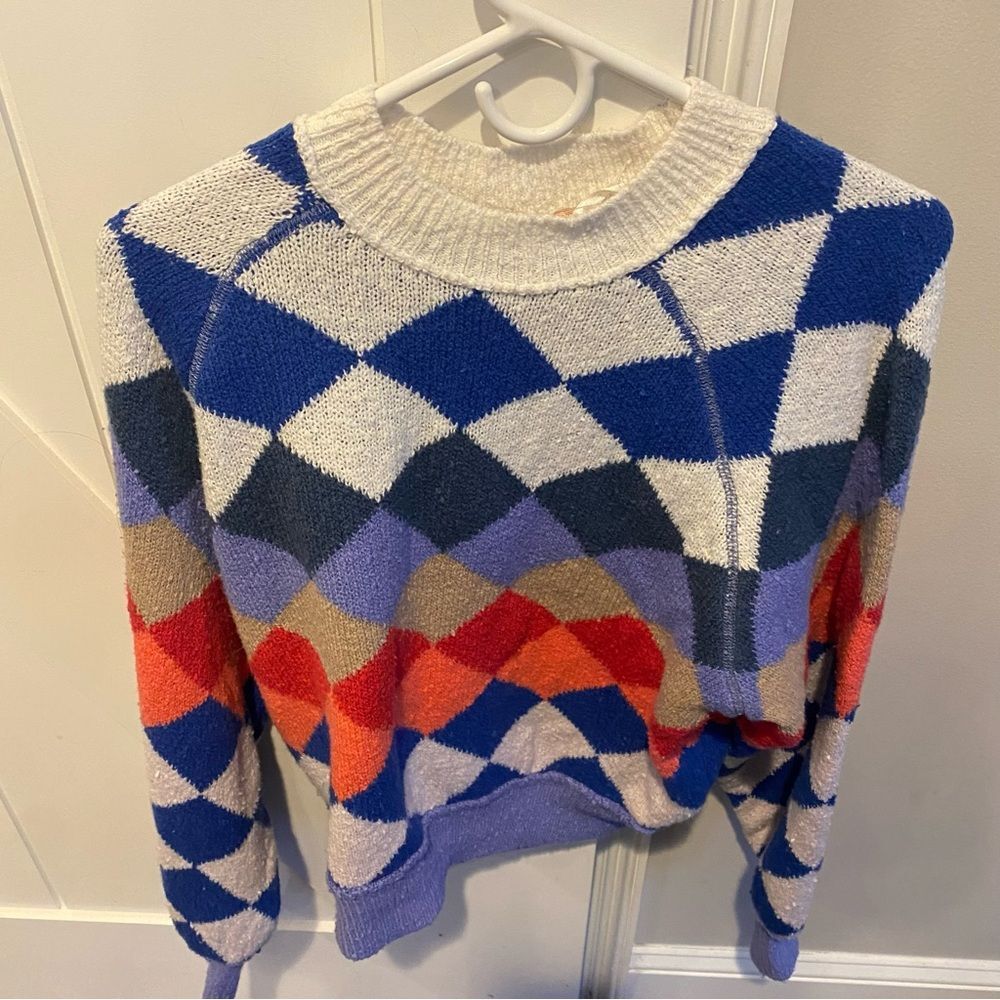 NWOT Free People Riley Pattern Pullover - Picture 3 of 5